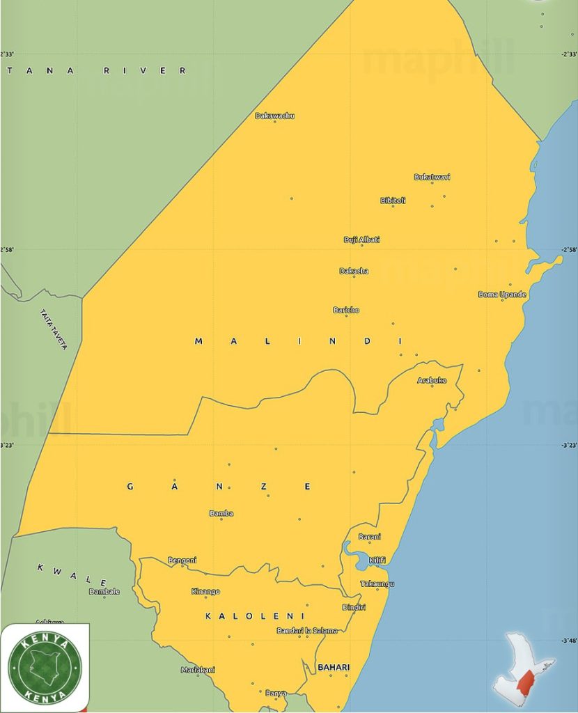 Kilifi County Map