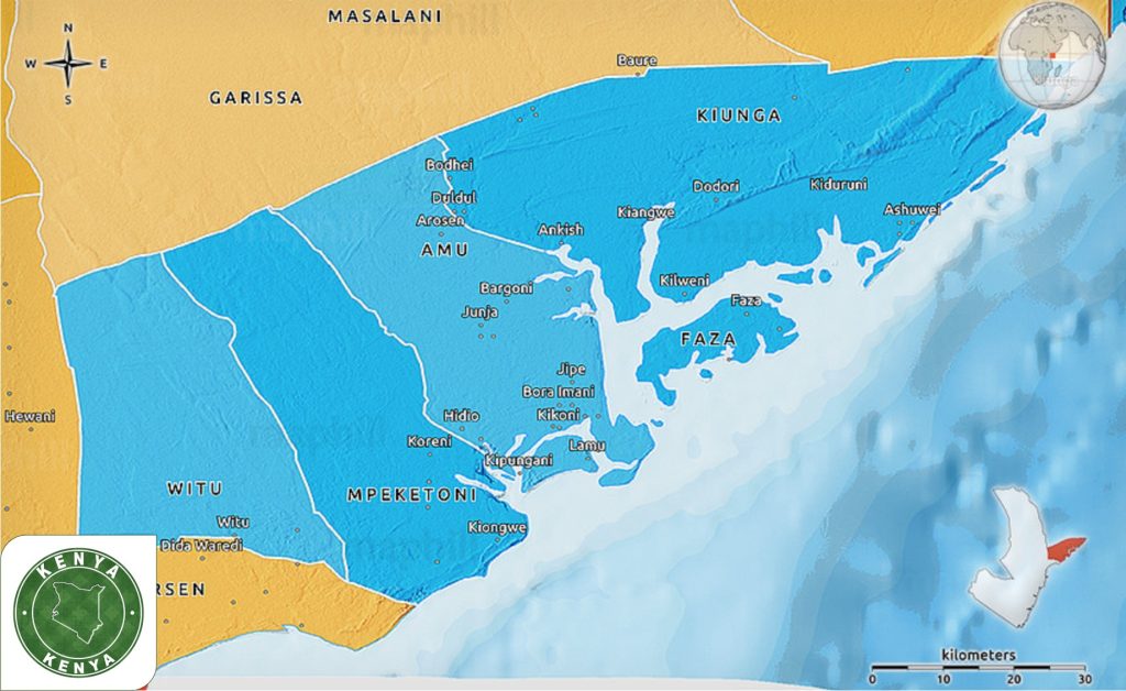 Lamu County Map