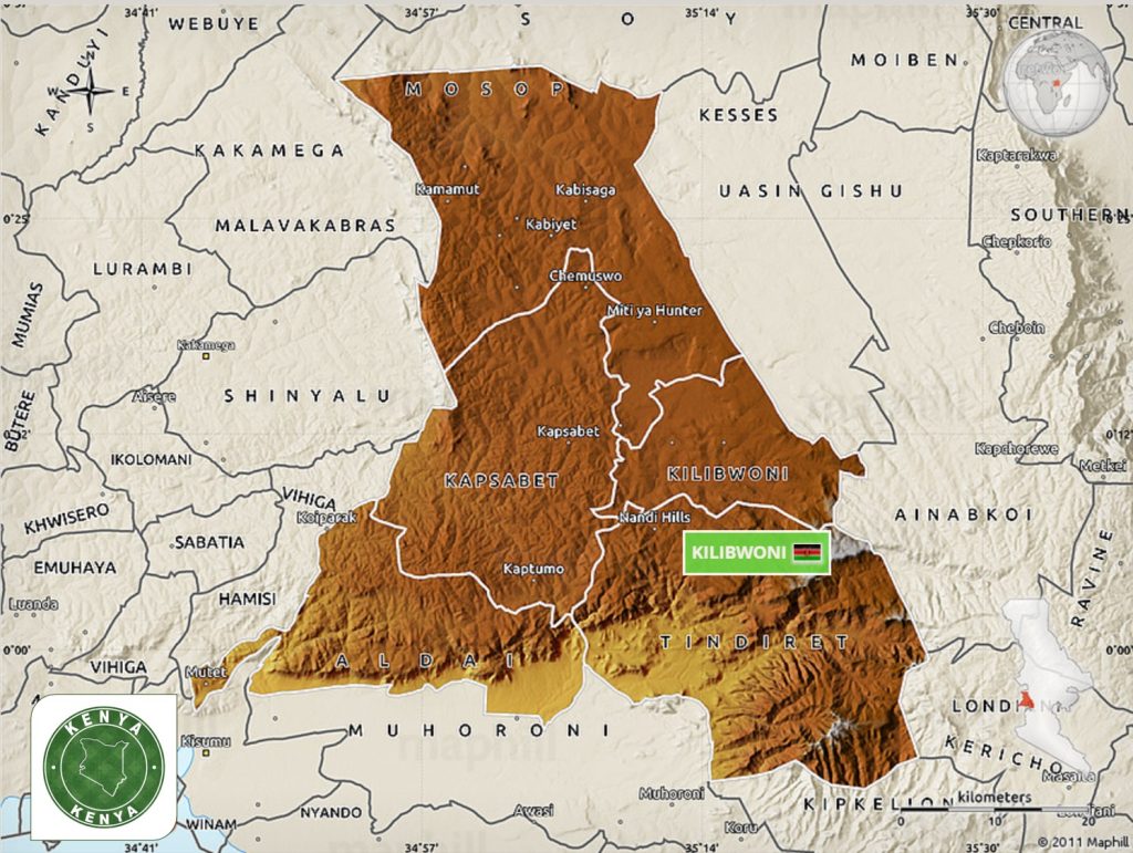 Nandi County Map