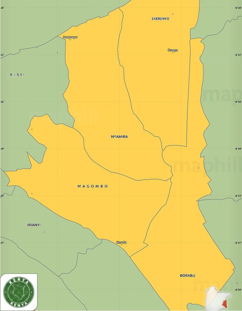 Nyamira County Map