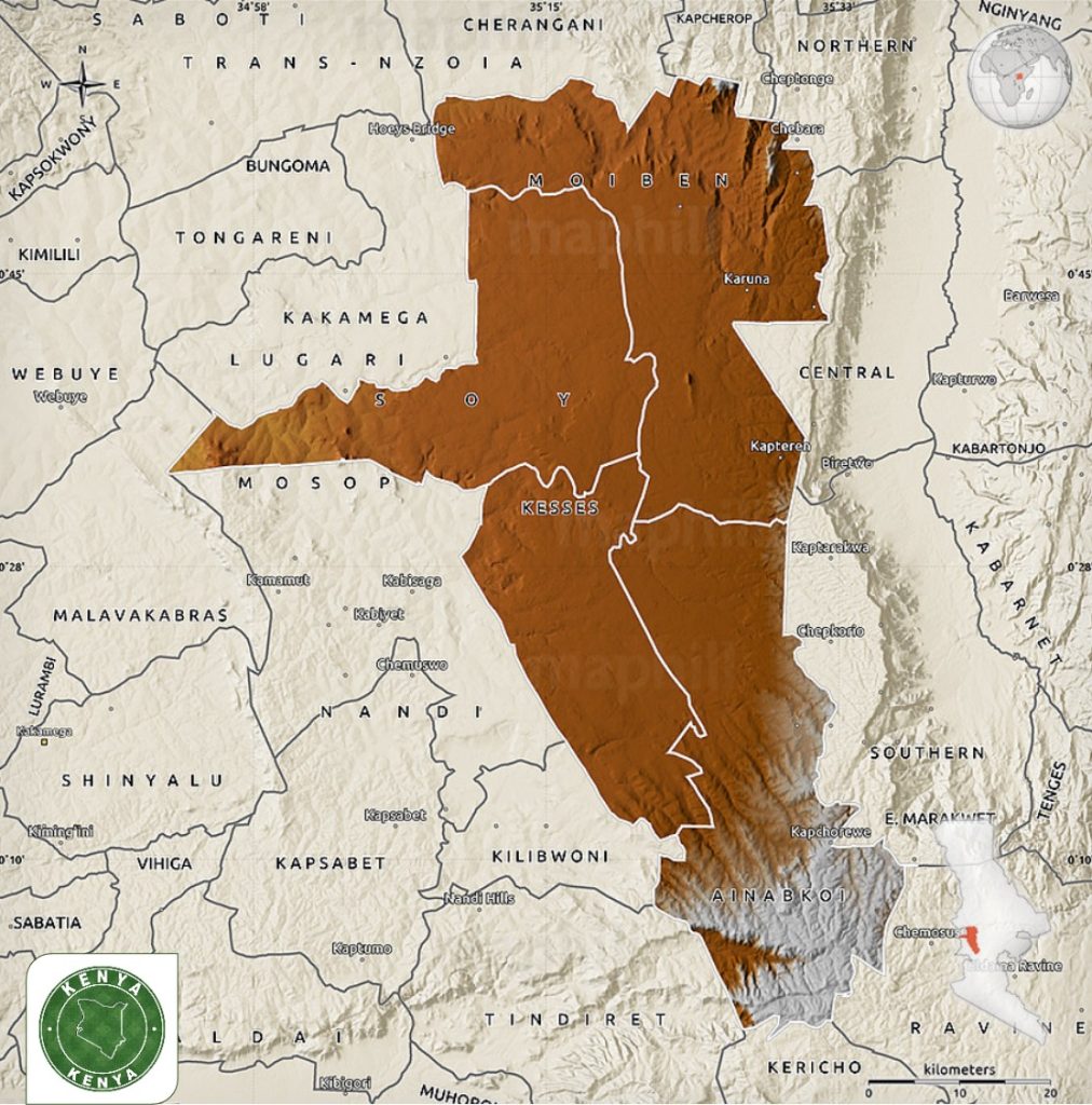 Uasin Gishu County Map