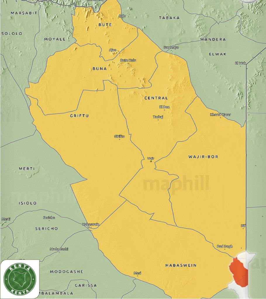 Wajir County Map