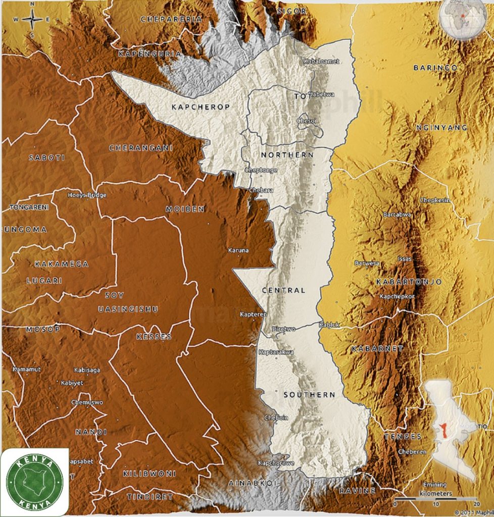 Elgeyo Marakwet County Map